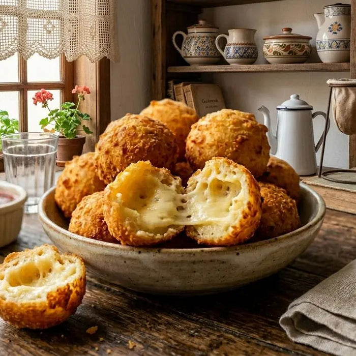 Pão de queijo frito que não estoura: crocante por fora e macio por dentro Brasil inBox - Produtos Brasileiros em UK