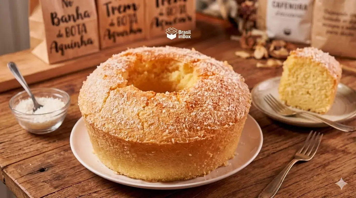 Bolo moça de coco: fofinho, úmido e irresistível Brasil inBox - Produtos Brasileiros em UK