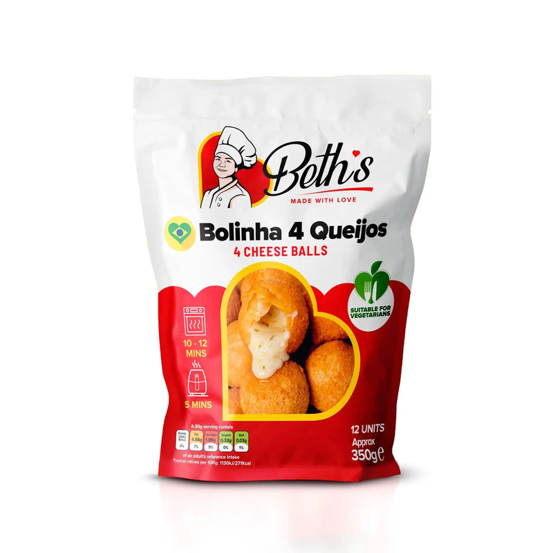 Bolinha 4 Queijos BETH'S - Pacote com 12 Unidades 