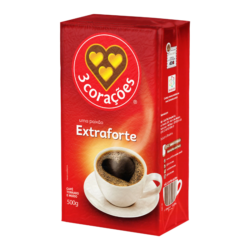 Café Moído Extra Forte 3 CORAÇÕES 500g