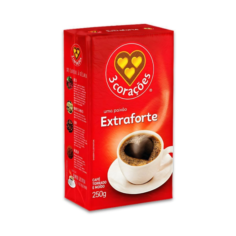 Café Moído Extra Forte 3 CORAÇÕES 250g