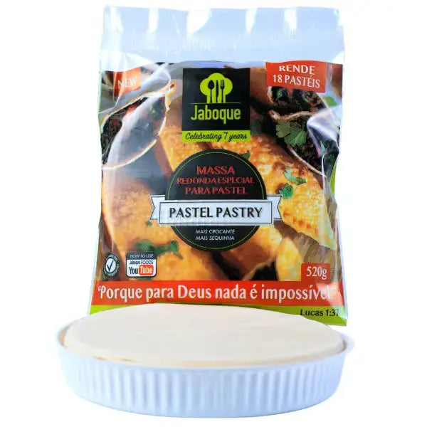Massa para Pastel em Disco Congelada JABOQUE /  Round Pastel and Empanadas Pastry - 520g 