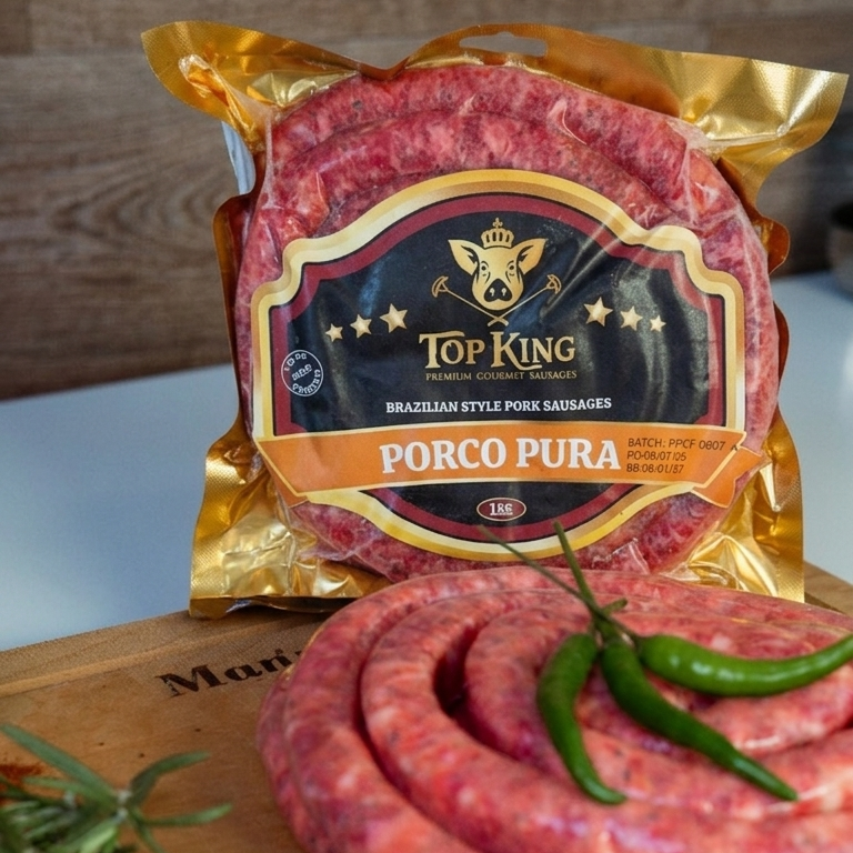 Linguiça Porco Pura Gourmet TOP KING - 1kg